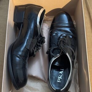 Prada Women's Black Leather Loafers